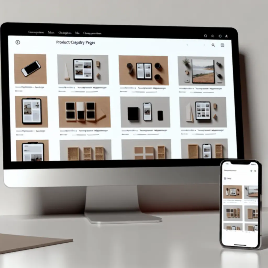 Browsing product categories on desktop and mobile devices