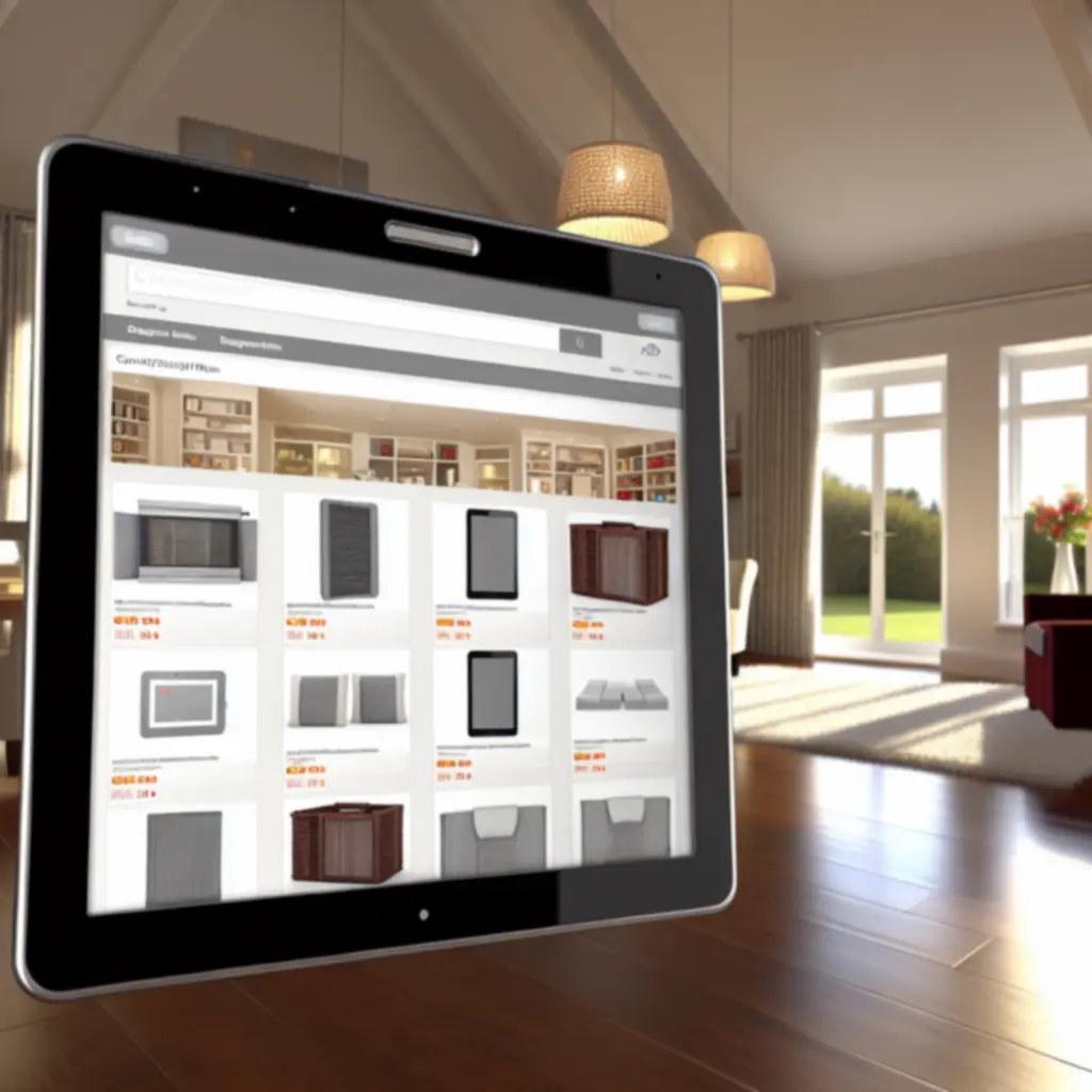 Illustration of a customer browsing organised product categories on the DRIP DIST LTD website