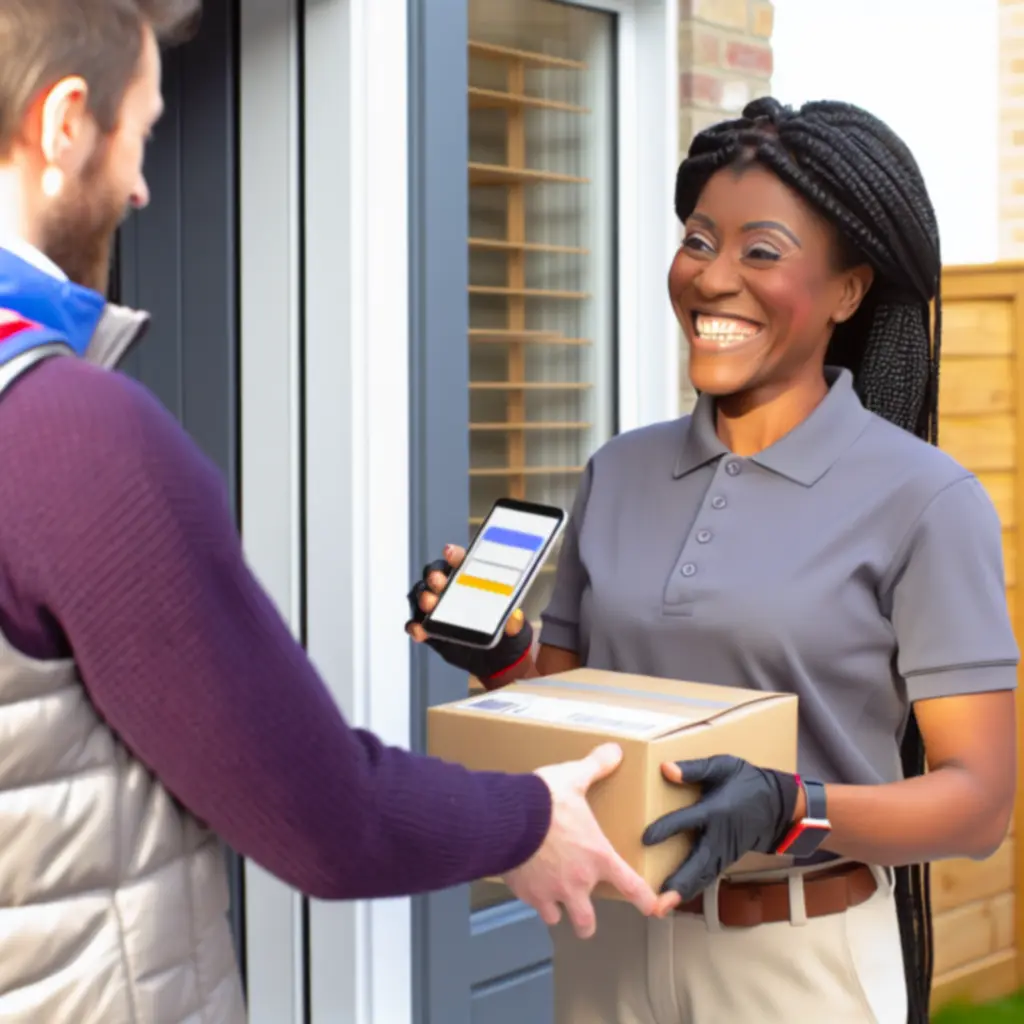 Illustration of parcel delivery tracking updates for DRIP DIST LTD customers