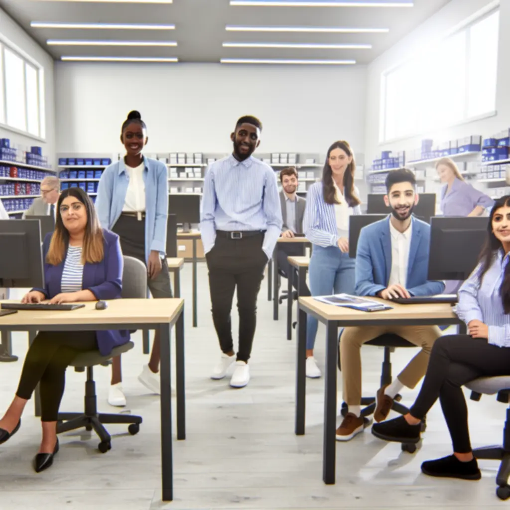 DRIP DIST LTD team collaborating in a modern retail workspace