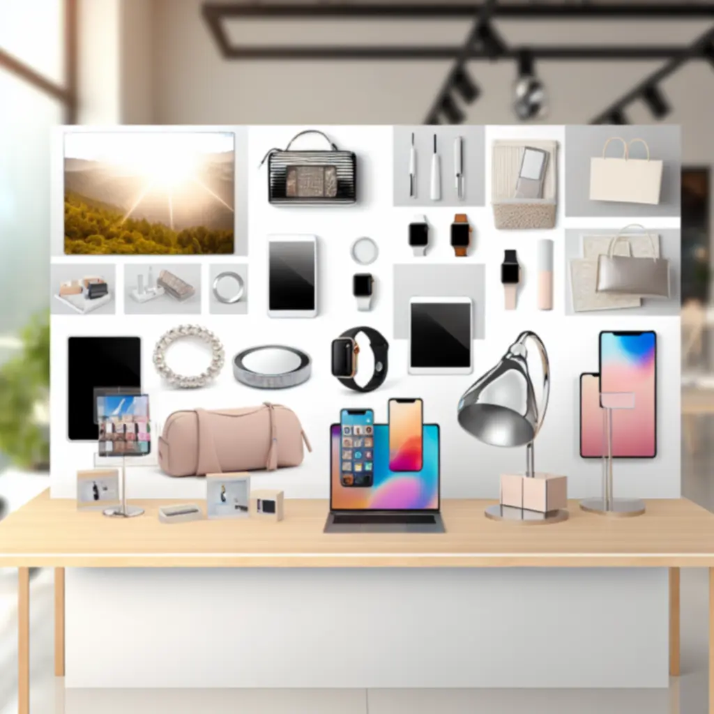 Modern featured products presented in a clean retail layout