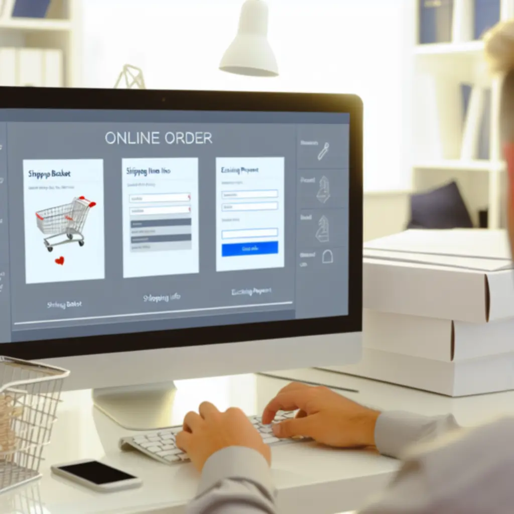 Step-by-step ordering process visual